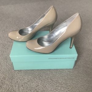 Jessica Simpson Nude Patent Oscar Heels